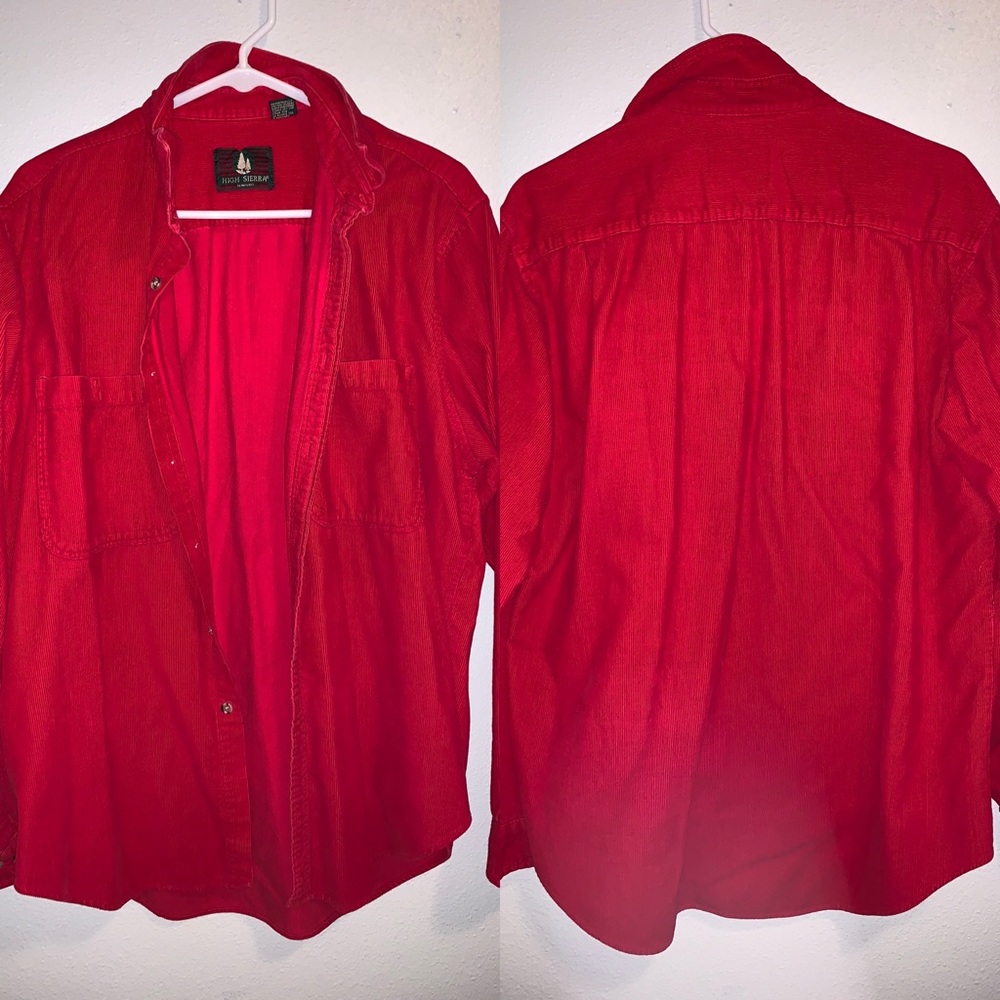 Red button up